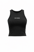WILD MINDS™ RIBBED TANK — BLACK