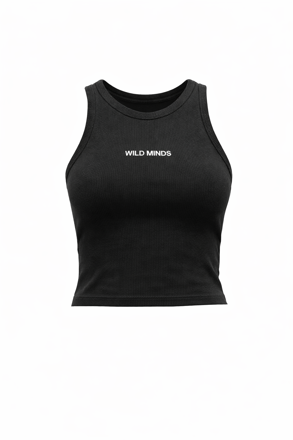 WILD MINDS™ RIBBED TANK — BLACK